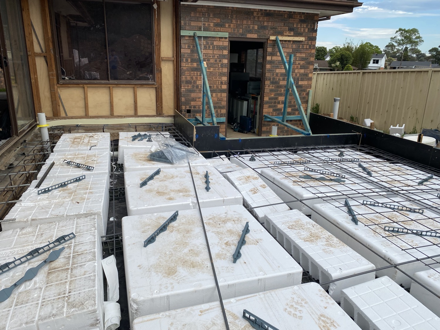 New build slab with termite protection system