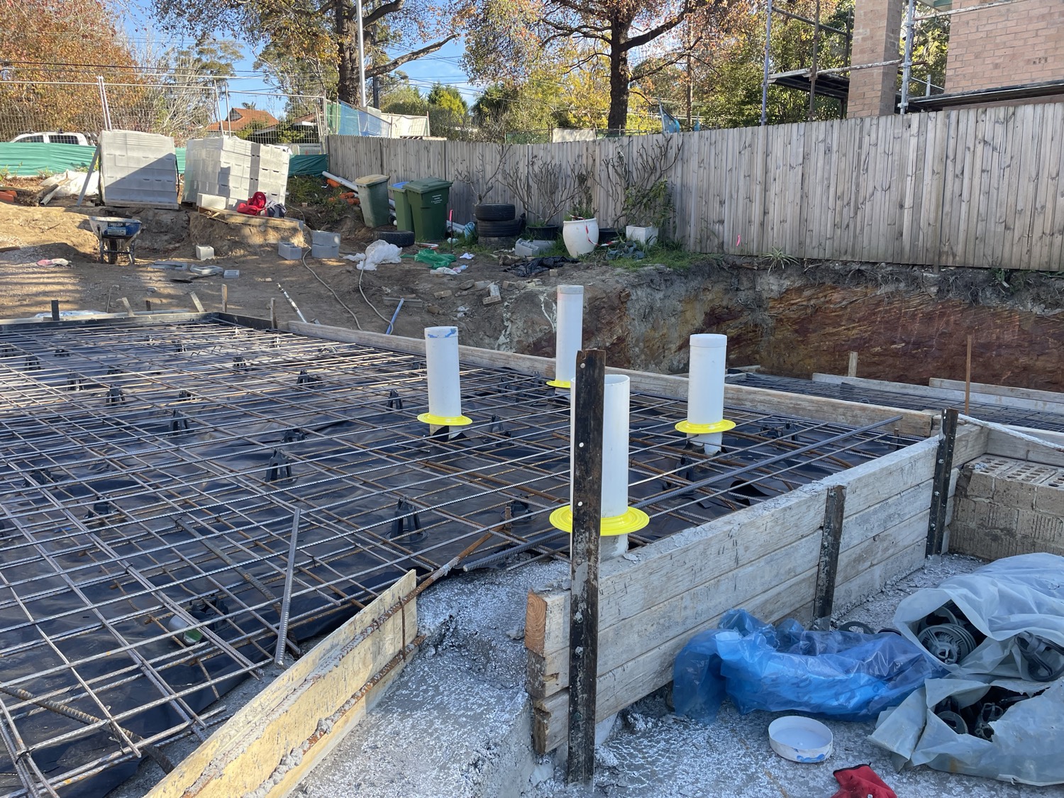 Termite barrier on a building slab
