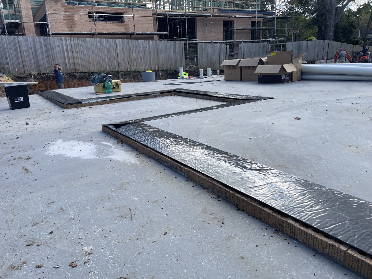 Termite protection system on a slab